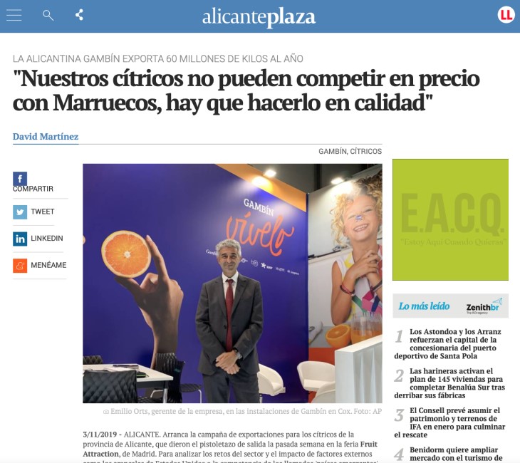 La prensa fija su atención en GAMBÍN como referente del sector en el inicio de campaña